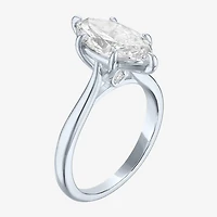 (G / Si1-Si2) Womens 3 CT. T.W. Lab Grown White Diamond Sterling Silver Marquise 3-Stone Engagement Ring