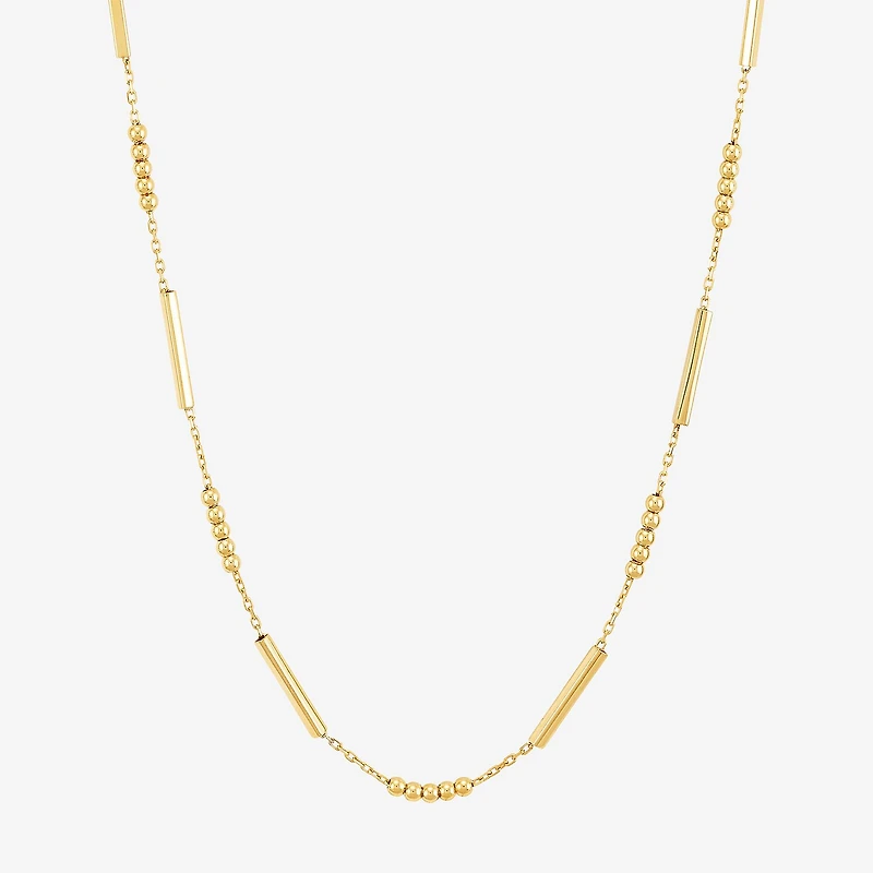 Bonded Brilliance Womens 14K Gold Over Silver 18 Inch Link Chain Necklace