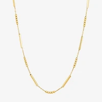 Bonded Brilliance Womens 14K Gold Over Silver 18 Inch Link Chain Necklace