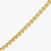 Made in Italy Unisex Adult 18K Gold Over Silver Inch Box Chain Necklace