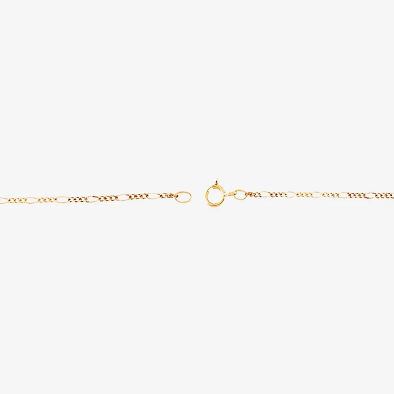 Limited Quantities! Girls 14K Gold 5 3/4 Inch Solid Figaro Id Bracelet