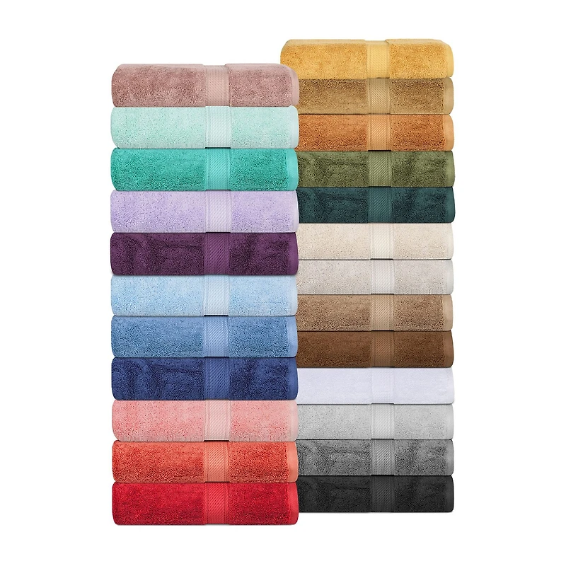 SUPERIOR® Madeline Collection | Plush Egyptian Cotton 8-pc. Quick Dry Solid Bath Towel Set