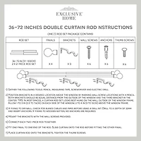 Exclusive Home Curtains Crystal Ball/Topper Double Curtain Rod