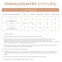 Town And Country Modern Rounded Cap 1 Adjustable Curtain Rod
