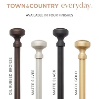 Town And Country Modern Rounded Cap 1 Adjustable Curtain Rod