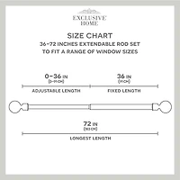 Exclusive Home Curtains Diana 1 IN Adjustable Curtain Rod
