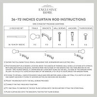 Exclusive Home Curtains Diana 1 IN Adjustable Curtain Rod