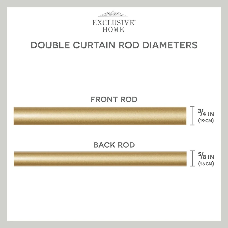 Exclusive Home Curtains Napoleon/Topper Double Curtain Rod