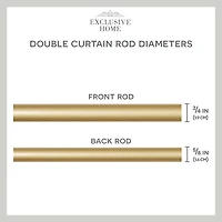 Exclusive Home Curtains Napoleon/Topper Double Curtain Rod