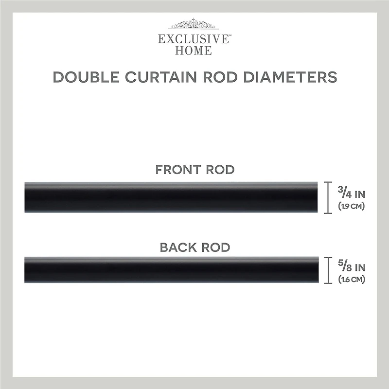 Exclusive Home Curtains Napoleon/Topper Double Curtain Rod