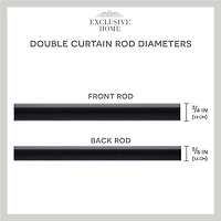 Exclusive Home Curtains Napoleon/Topper Double Curtain Rod