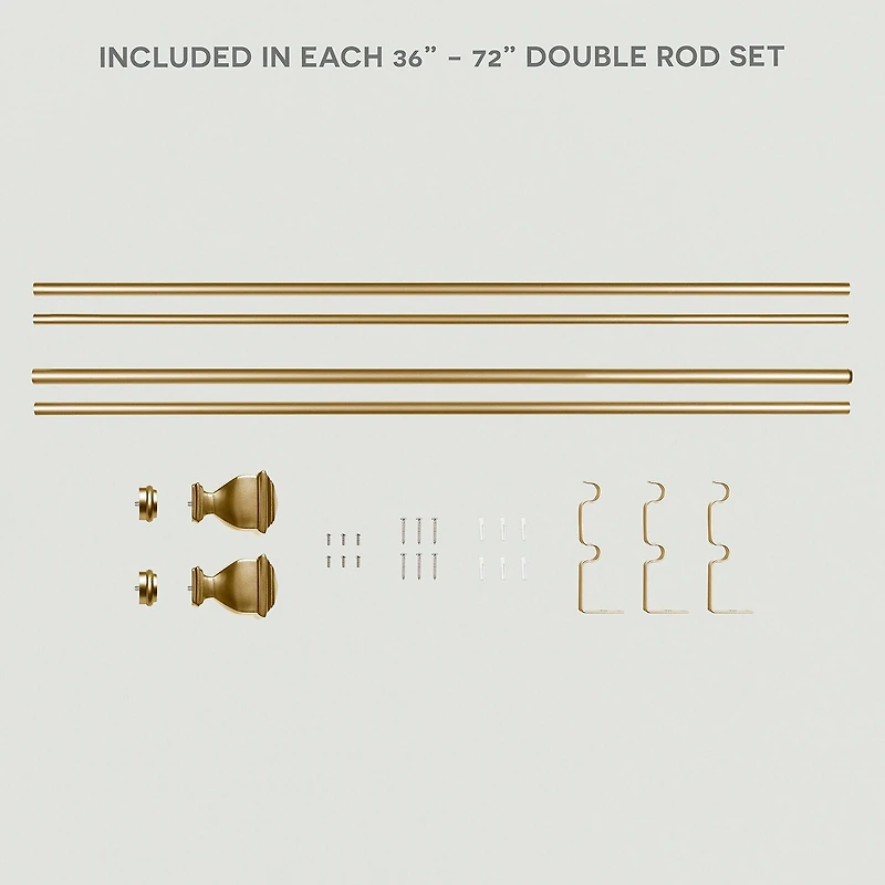 Exclusive Home Curtains Napoleon/Topper Double Curtain Rod