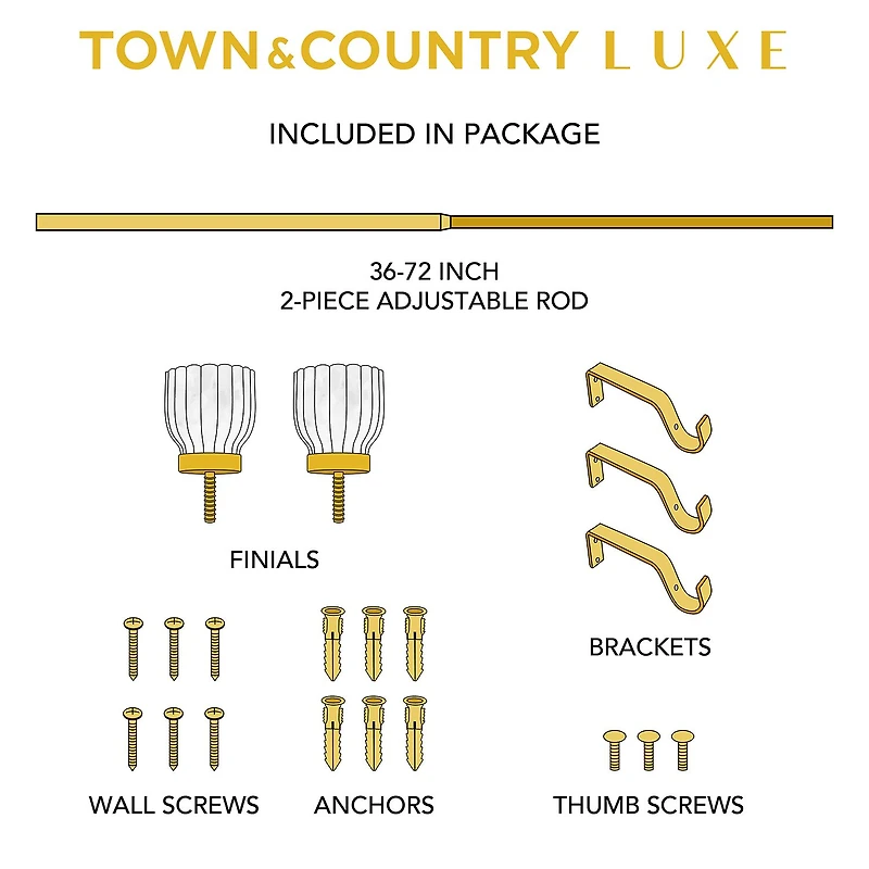 Town And Country Marbled Flute 1 Adjustable Curtain Rod