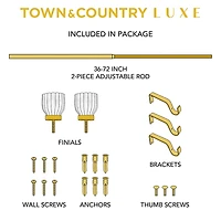 Town And Country Marbled Flute 1 Adjustable Curtain Rod