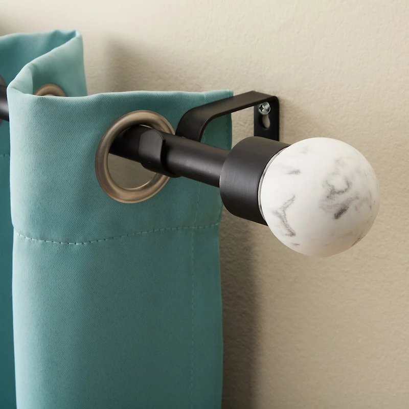 Town And Country Marbled Sphere 1 Adjustable Curtain Rod