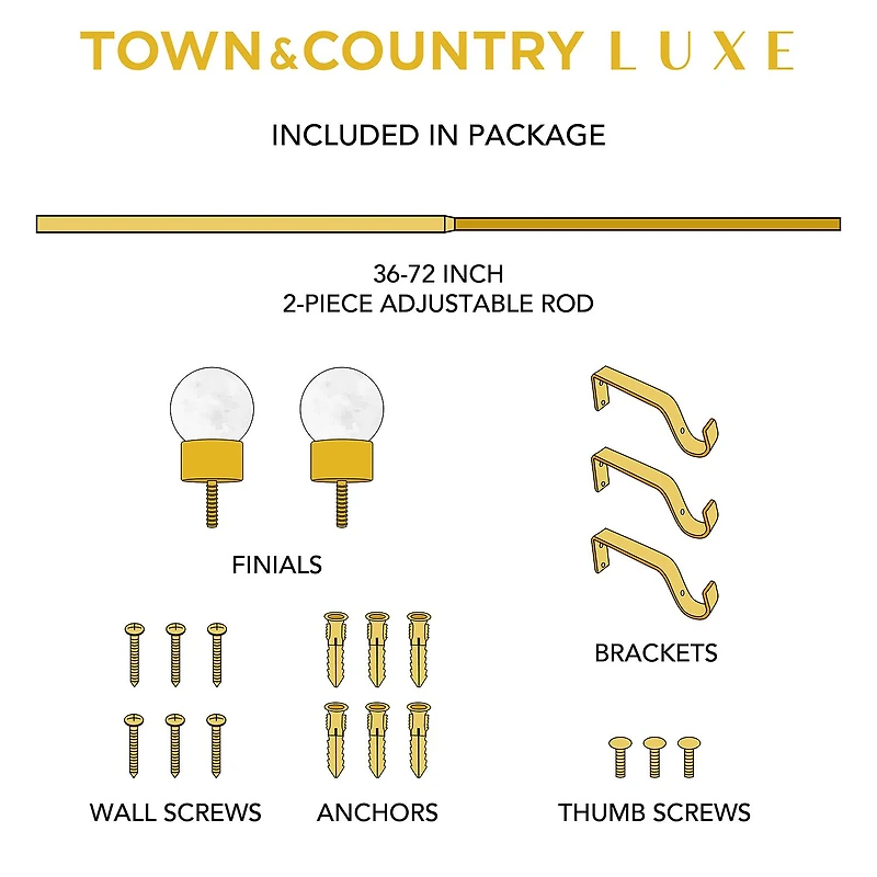 Town And Country Marbled Sphere 1 Adjustable Curtain Rod