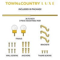 Town And Country Marbled Sphere 1 Adjustable Curtain Rod