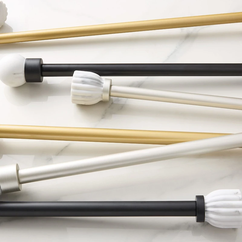 Town And Country Marbled Sphere 1 Adjustable Curtain Rod