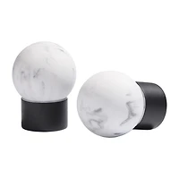Town And Country Marbled Sphere 1 Adjustable Curtain Rod