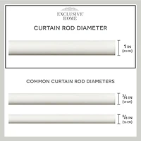 Exclusive Home Curtains Rope Knots 1 IN Adjustable Curtain Rod