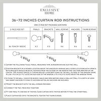 Exclusive Home Curtains Rope Knots 1 IN Adjustable Curtain Rod