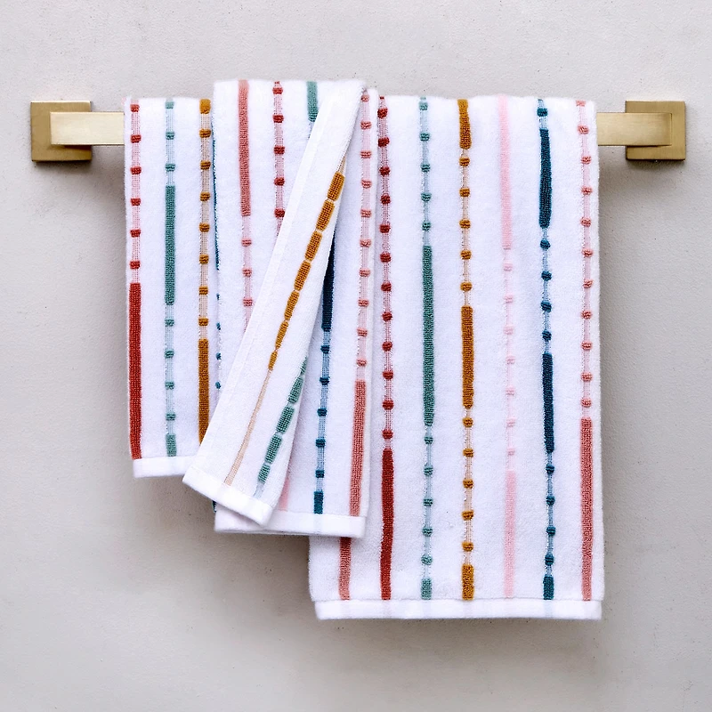 Saturday Knight Modesto Stripe 2-pc. Jacquard Bath Towel