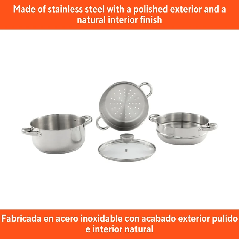 IMUSA 3 Qt Stainless Steel Double Boiler
