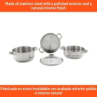 IMUSA 3 Qt Stainless Steel Double Boiler