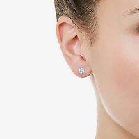 1/4 CT. T.W. Natural White Diamond Sterling Silver 12.5mm Stud Earrings