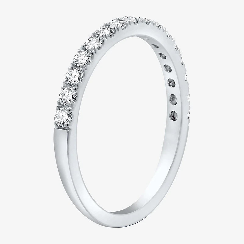 (H-I / Si2-I1) Womens 1 3/4 CT. T.W. Lab Grown White Diamond 10K Gold Cushion Side Stone Halo Bridal Set