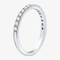 (H-I / Si2-I1) Womens 1 3/4 CT. T.W. Lab Grown White Diamond 10K Gold Cushion Side Stone Halo Bridal Set