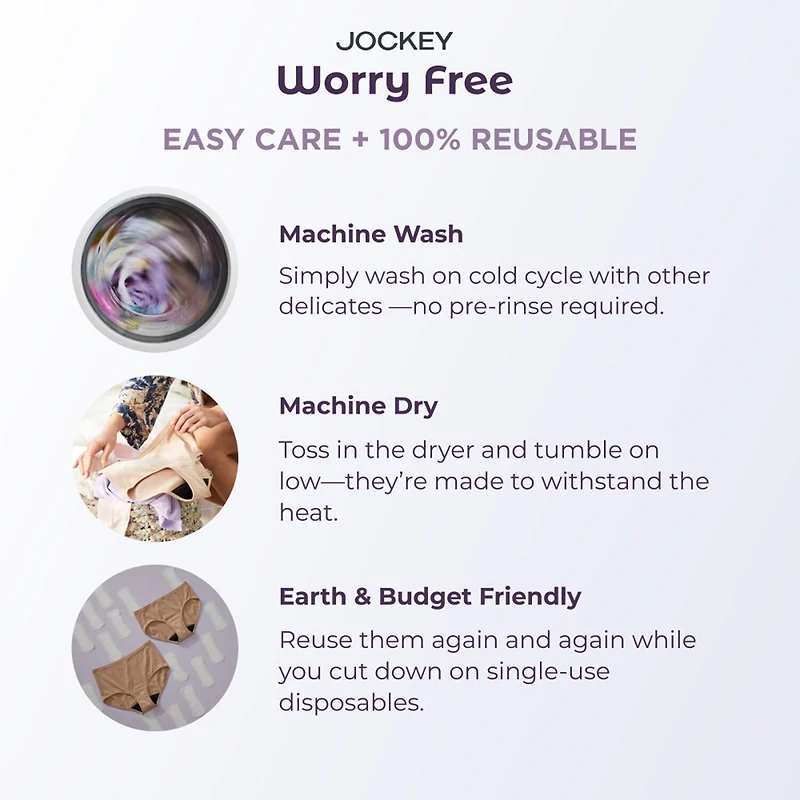 Jockey Worry Free Microfiber Moderate Absorbency Brief 2810