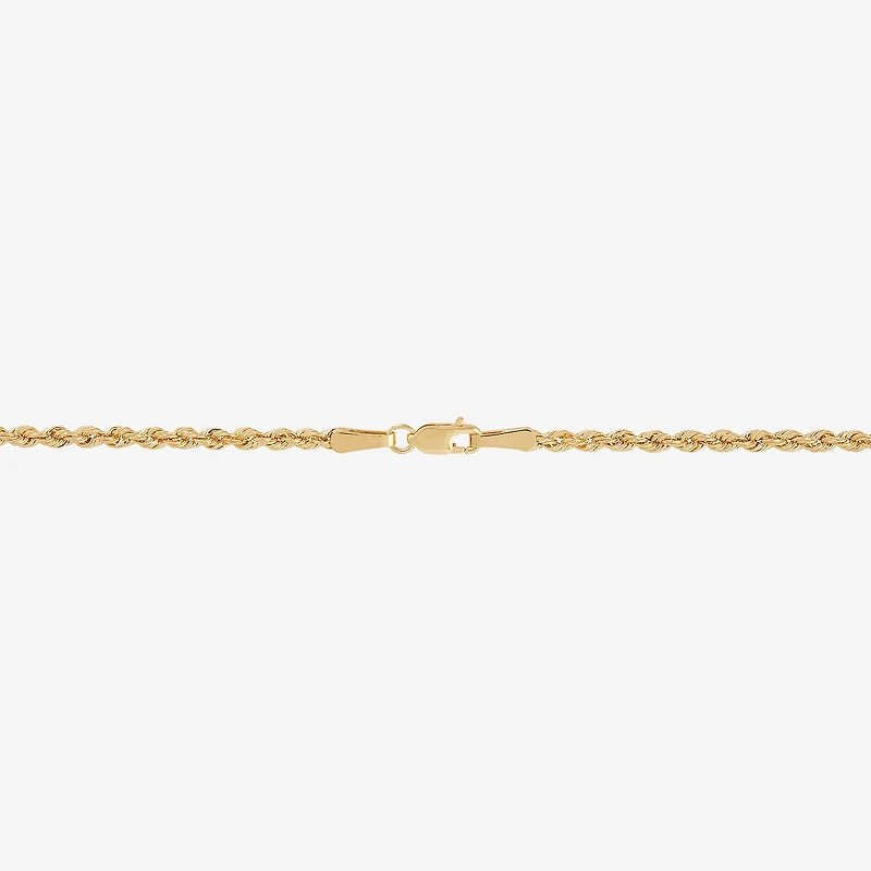 10K Gold 18 - 24 Inch Hollow Rope Chain Necklace