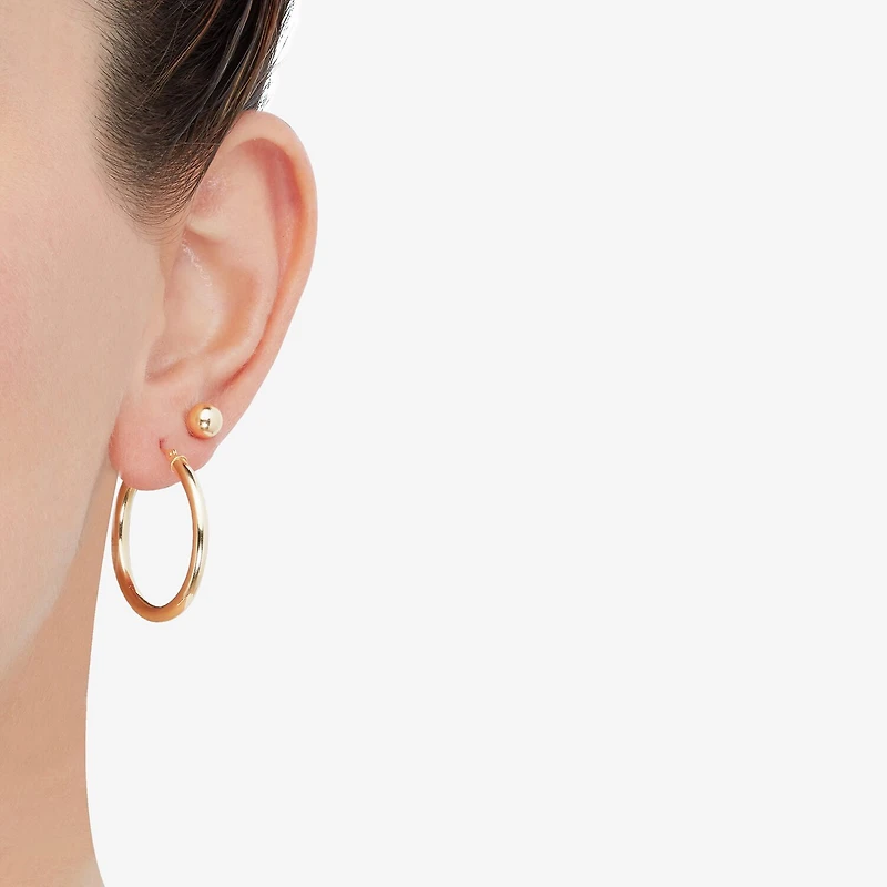 3 Piece 10K Gold  Earring Set