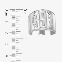 Personalized Circle Block Monogram Ring