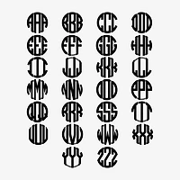 Personalized Circle Block Monogram Ring