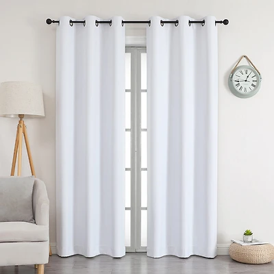 Max Blackout Emerson Solid Grommet Top 100% Single Curtain Panel