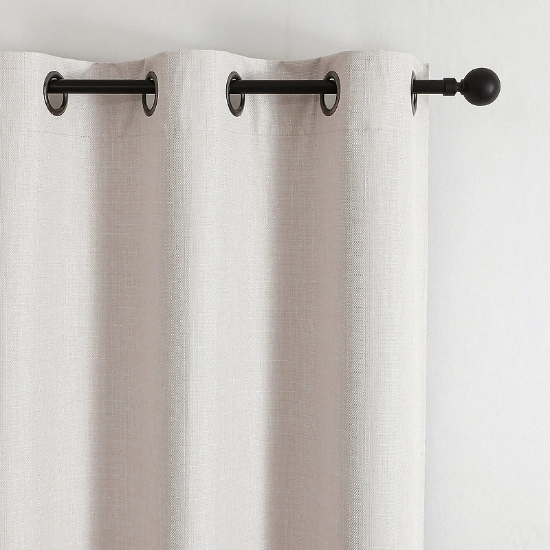 Max Blackout Emerson Solid Grommet Top 100% Single Curtain Panel