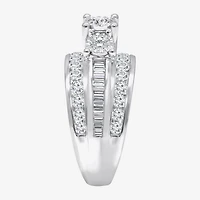 Love Lives Forever (I / I1) Womens 2 CT. T.W. Lab Grown White Diamond 10K Gold Round 3-Stone Engagement Ring