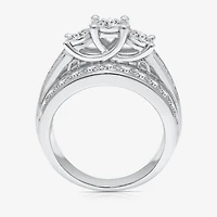 Love Lives Forever (I / I1) Womens 2 CT. T.W. Lab Grown White Diamond 10K Gold Round 3-Stone Engagement Ring