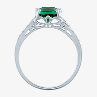 Gemstone Sterling Silver Cushion Cocktail Ring