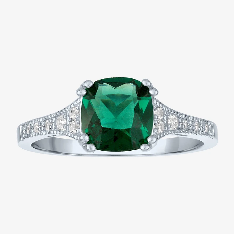 Gemstone Sterling Silver Cushion Cocktail Ring
