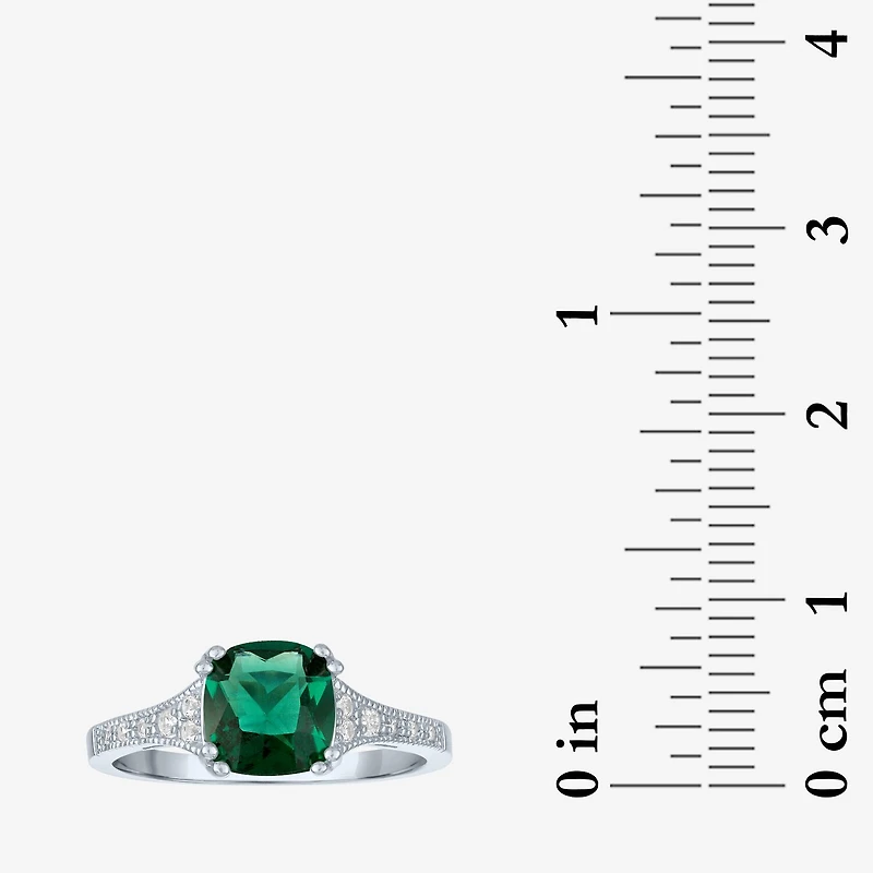 Gemstone Sterling Silver Cushion Cocktail Ring