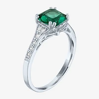 Gemstone Sterling Silver Cushion Cocktail Ring