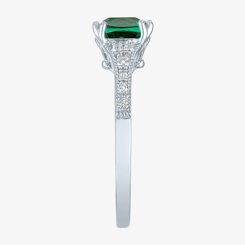 Gemstone Sterling Silver Cushion Cocktail Ring