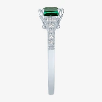 Gemstone Sterling Silver Cushion Cocktail Ring