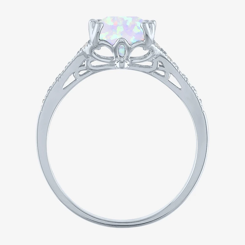 Gemstone Sterling Silver Cushion Cocktail Ring