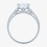 Gemstone Sterling Silver Cushion Cocktail Ring