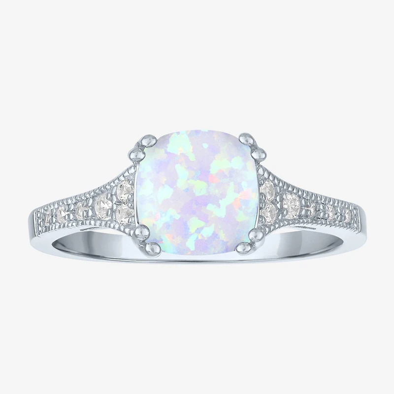 Gemstone Sterling Silver Cushion Cocktail Ring