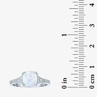 Gemstone Sterling Silver Cushion Cocktail Ring